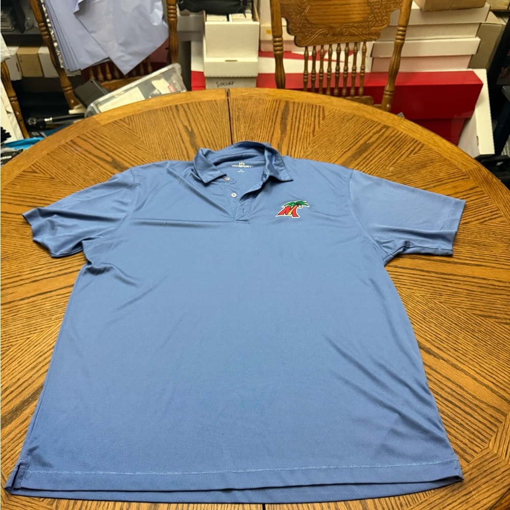 Fort Myers Mighty Mussels Men's Blue Polo Shirt